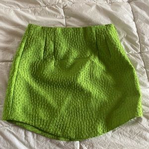 Funky green Zara mini skirt